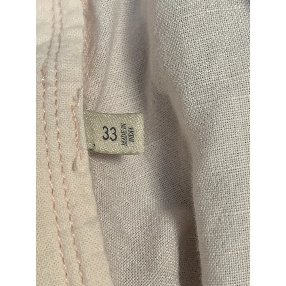 Faherty Cotton/Linen Malibu Short Summer Pink Size 33